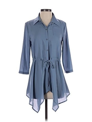 Blue Saks Fifth Avenue Casual Dress (view 1)