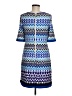 Eliza J Chevron-herringbone Blue Casual Dress Size 6 - photo 2