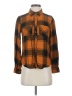 Maurices 100% Rayon Plaid Orange Long Sleeve Button-Down Shirt Size S - photo 1