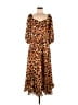Hutch 100% Polyester Animal Print Brown Casual Dress Size S - photo 1