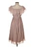 H&M 100% Polyester Tan Cocktail Dress Size 4 - photo 2