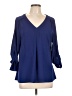 41Hawthorn 100% Polyester Blue 3/4 Sleeve Blouse Size L - photo 1