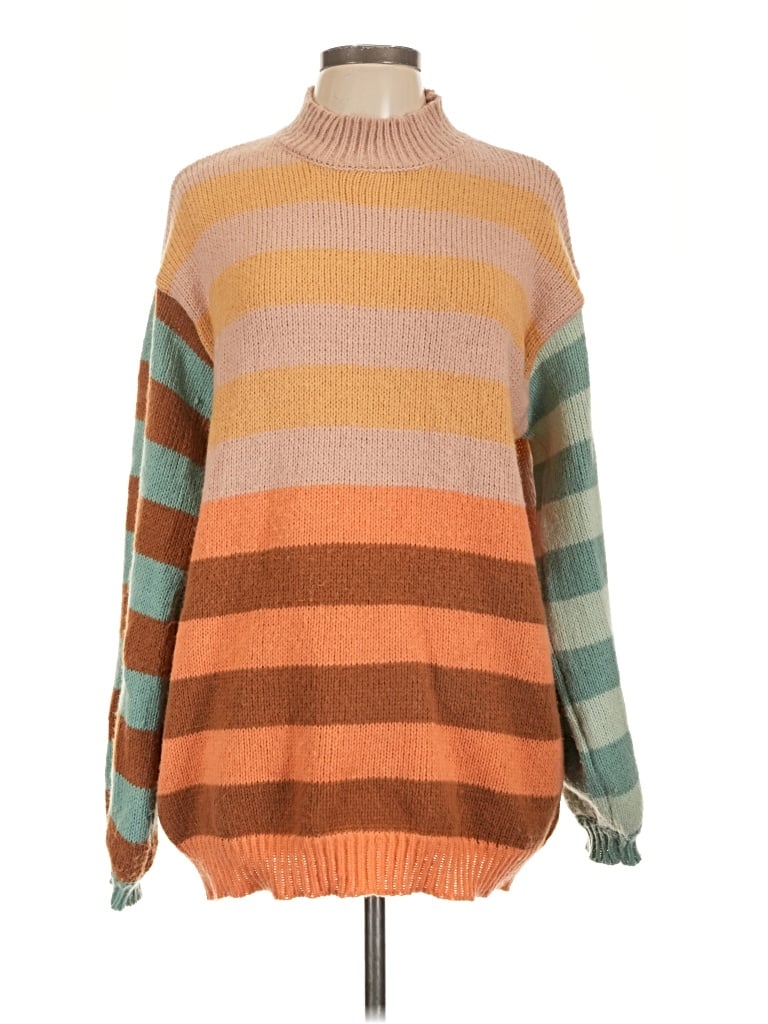 Pre-owned Listicle Pullover Sweater In Orange