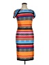 ECI Graphic Orange Cocktail Dress Size 14 - photo 1