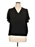 Nine Britton 100% Polyester Black Short Sleeve Blouse Size XL - photo 1