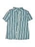 Assorted Brands Stripes Blue Short Sleeve Button-Down Shirt Size 6 - photo 1
