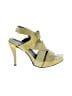 Donald J Pliner Color Block Yellow Green Heels Size 8 - photo 1