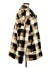 Lularoe 100% Polyester Plaid Ivory Faux Fur Jacket Size 24 - 26 - photo 4