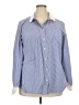 Lands' End Stripes Blue Long Sleeve Button-Down Shirt Size 20W - photo 1