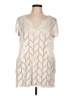 Assorted Brands Ivory Short Sleeve T-Shirt Size L (estimated) - photo 1