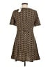 Sugar Lips 100% Polyester Print Brown Casual Dress Size M - photo 2