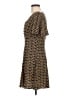 Sugar Lips 100% Polyester Print Brown Casual Dress Size M - photo 5