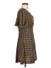 Sugar Lips 100% Polyester Print Brown Casual Dress Size M - photo 4
