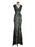 Mac Duggal 100% Polyester Stars Silver Cocktail Dress Size 2 - photo 1