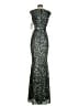 Mac Duggal 100% Polyester Stars Silver Cocktail Dress Size 2 - photo 2