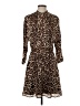 Equipment 100% Polyester Animal Print Brown Casual Dress Size 6 - photo 1