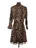Equipment 100% Polyester Animal Print Brown Casual Dress Size 6 - photo 2