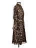 Equipment 100% Polyester Animal Print Brown Casual Dress Size 6 - photo 4