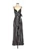 Blue Blush 100% Polyester Stripes Gray Jumpsuit Size S - photo 1