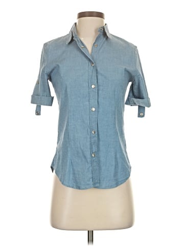 Burberry 3/4 Sleeve Button-Down Shirt (view 1)