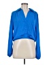 Intempo 100% Polyester Blue Long Sleeve Blouse Size M - photo 1
