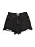 Zara Hearts Black Denim Shorts Size 4 - photo 1