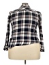 Torrid 100% Rayon Plaid Gray 3/4 Sleeve Button-Down Shirt Size 2X Plus (2) - photo 2