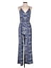 Forever 21 Contemporary 100% Polyester Paisley Blue Jumpsuit Size S - photo 1