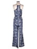 Forever 21 Contemporary 100% Polyester Paisley Blue Jumpsuit Size S - photo 2