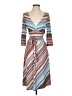 Max and Cleo Stripes Brown Casual Dress Size S - photo 1