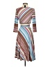Max and Cleo Stripes Brown Casual Dress Size S - photo 2