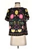 LUXE Black Short Sleeve Blouse Size S - photo 1