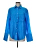 J.Crew Color Block Blue Long Sleeve Button-Down Shirt Size 8 - photo 1