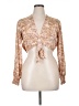 River Island Tan Long Sleeve Blouse Size 14 - photo 1