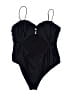Shein Curve Hearts Black One Piece Swimsuit Size 18 Plus (3) - photo 1