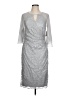 Oleg Cassini 100% Polyester Silver Cocktail Dress Size 10 - photo 1