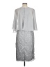 Oleg Cassini 100% Polyester Silver Cocktail Dress Size 10 - photo 2
