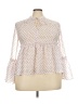 Assorted Brands 100% Polyester Polka Dots Ivory 3/4 Sleeve Blouse Size XXL - photo 1