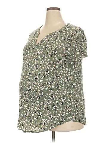 Full Moon Maternity Short Sleeve Blouse (view 1)