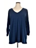 Susan Graver Blue 3/4 Sleeve Blouse Size XL - photo 1