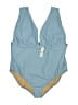 J.Crew Solid Blue One Piece Swimsuit Size 24 waist - photo 1