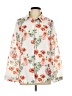 Shein 100% Polyester Floral Ivory Long Sleeve Blouse Size L - photo 1