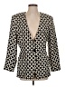 Emanuel Emanuel Ungaro 100% Silk Polka Dots Gold Silk Blazer Size 4 - photo 1