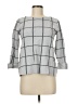 Tahari Checkered-gingham Gray Pullover Sweater Size M - photo 1