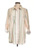 Unbranded Stripes Ivory 3/4 Sleeve Blouse Size L - photo 1