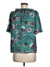 Ann Taylor LOFT 100% Polyester Teal Short Sleeve Blouse Size M - photo 2