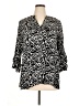 Very Vineyard 100% Rayon Black Long Sleeve Blouse Size 1X - photo 1