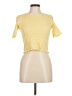 Pieces Yellow Short Sleeve Top Size M - photo 1