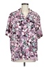 BonWorth Tropical Purple Short Sleeve Blouse Size M (estimated) - photo 1