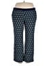 NY Collection Print Blue Casual Pants Size L - photo 1